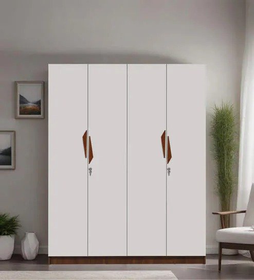 Ivory Four-Door Wardrobe – RNG Furniture
