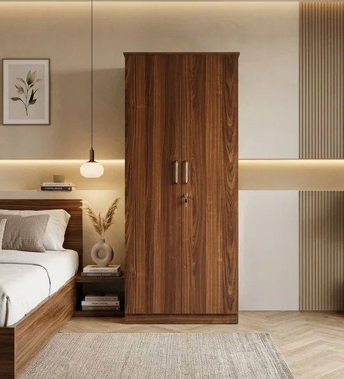 Walnut Two-Door Wardrobe – RNG Furniture